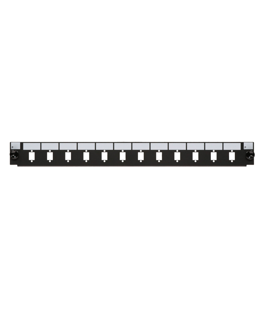 Frontplatte LC/SC 12-Port schwarz Duplex/Simplex, geeignet für univers