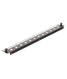 Front LC/SC 12-port black duplex/simplex panel suitable for universal fiber optic tray