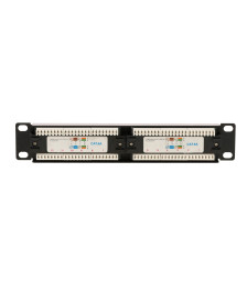Patchpanel 10”, 12-fach UTP Patchpanel CAT 6a