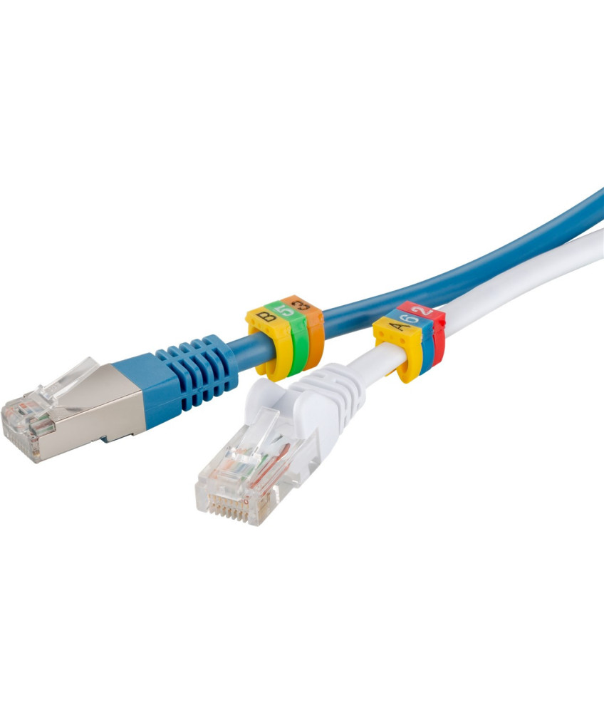 Set cable markings, 100 pcs, 10 of each number