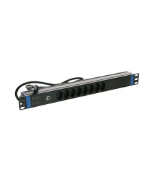19 inch Swiss power strip with Surge Protection Device - 8 sockets