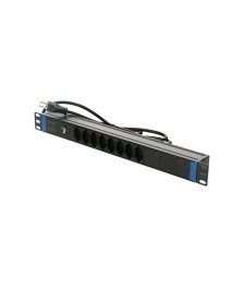 19 inch Swiss power strip with Surge Protection Device - 8 sockets