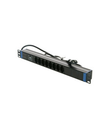 19 inch Swiss power strip with Master Overload - 8 sockets