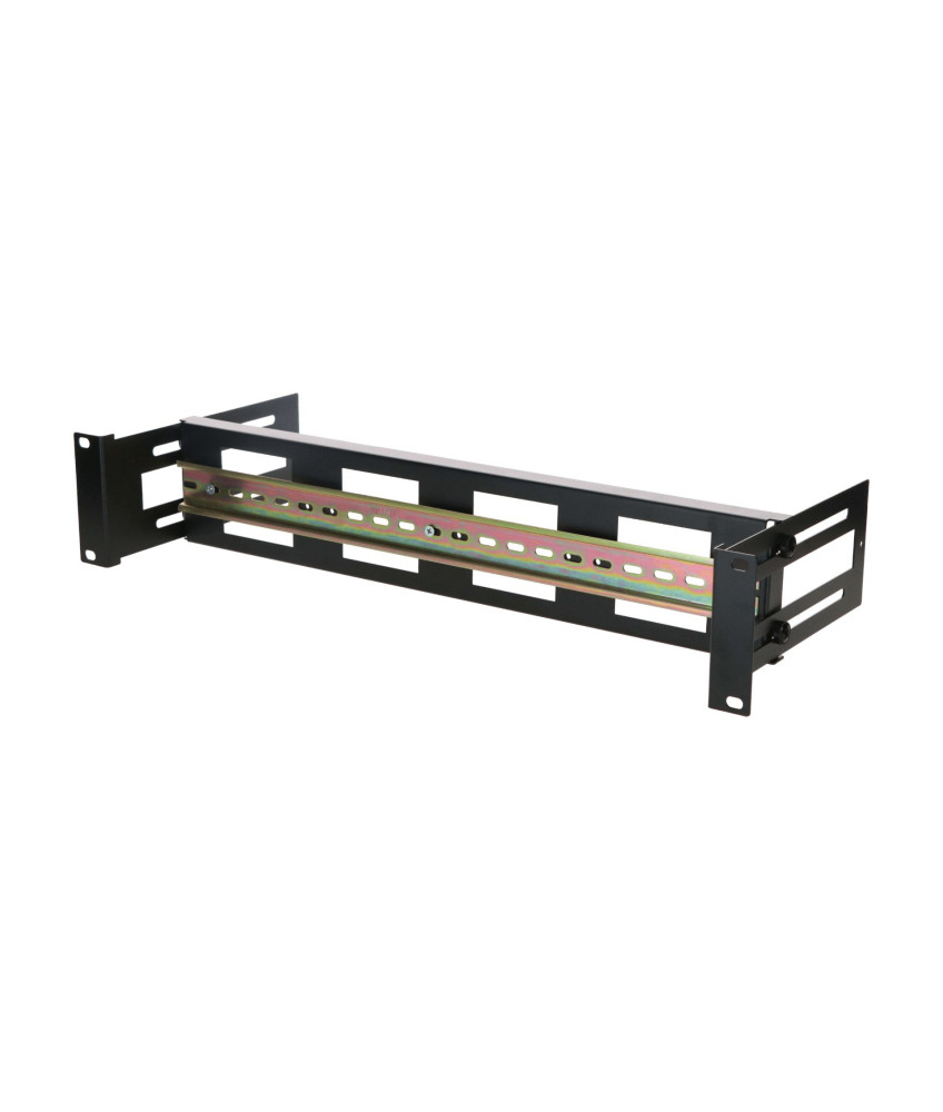 2U DIN rail for 19-inch racks - adjustable in depth