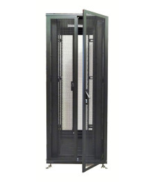 47 HE 19” Serverschrank, mit perforierter Doppelflügeltüren vorne und