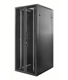 47 HE 19” Serverschrank, mit perforierter Doppelflügeltüren vorne und