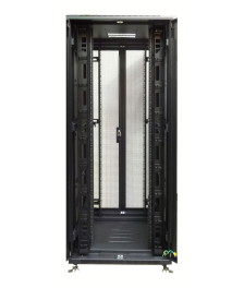 47 HE 19” Serverschrank, mit perforierten Doppelflügeltüren vorne und