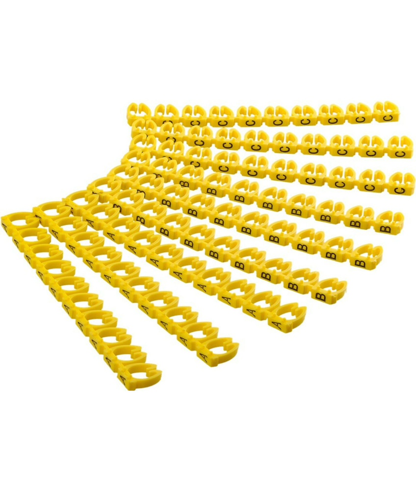 Kabelmarkierung – Set von 90 Stück (30 x jede Buchstabe)