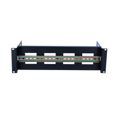 3U DIN rail for 19-inch racks - adjustable in depth