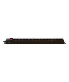 15-way socket outlet for vertical mounting