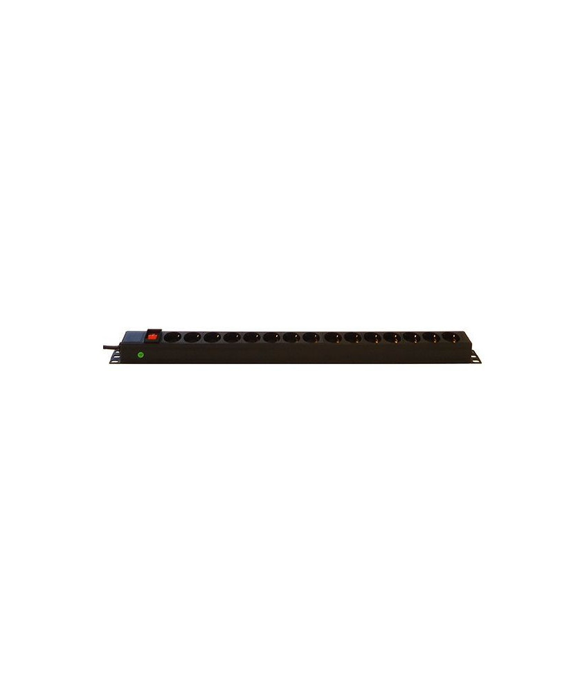 15-way socket outlet for vertical mounting