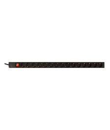 15-way socket outlet for vertical mounting