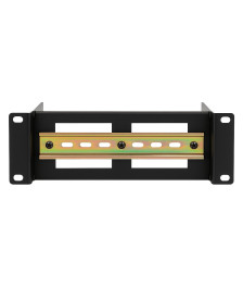 2HE DIN Hutschiene für 10" Schränke - in der Tiefe verstellbar