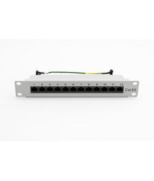 Patchpanel 10 Zoll – 12 Ports Cat6A STP