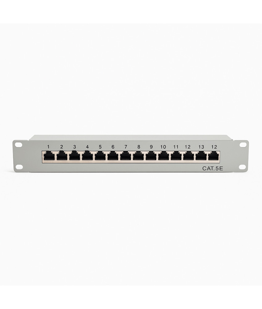 Patchpanel 10 Zoll – 12 Ports Cat5e STP