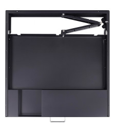 Keyboard and mouse tray, retractable and lockable, 1U, 19-inch, black