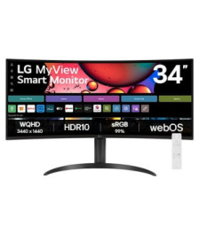 LG Smart Monitor 34 Zoll 21:9 Curved UltraWide QHD webOS