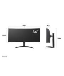 LG Smart Monitor 34 Zoll 21:9 Curved UltraWide QHD webOS