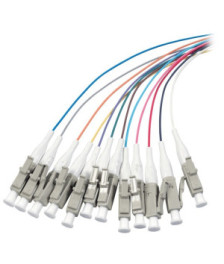 OS2 Glasfaser Pigtail farbiges Set LC/PC - 12 Stück