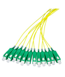 OS2 Glasfaser Pigtail farbiges Set LC/PC - 12 Stück