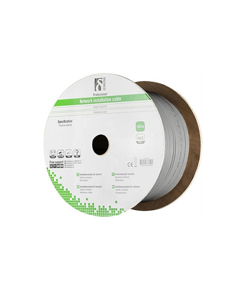 Alfaco Cat5E F/UTP-Kabel auf Rolle 305 m grau LSZH – (Fca)