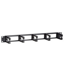 1U 19 inch metal cable tray with 5 plastic hooks