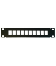 UTP patch panel for keystones - 10 ports