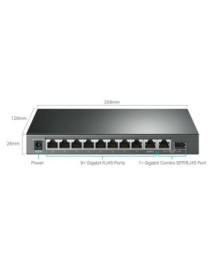 TP-Link 10-ports 1210 managed PoE smart switch