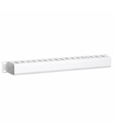 1U 19 inch metal cable tray with sliding cover - white