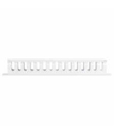 1U 19 inch metal cable tray with sliding cover - white