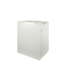 15 HE Serverschrank, Wandgehäuse, Weiß, mit Metaltür (BxTxH) 600 x 450