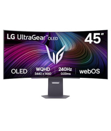 LG UltraGear 45" OLED Smart Curved 240Hz WQHD Gaming Monitor | webOS, 0.03ms, HDR True Black 400
