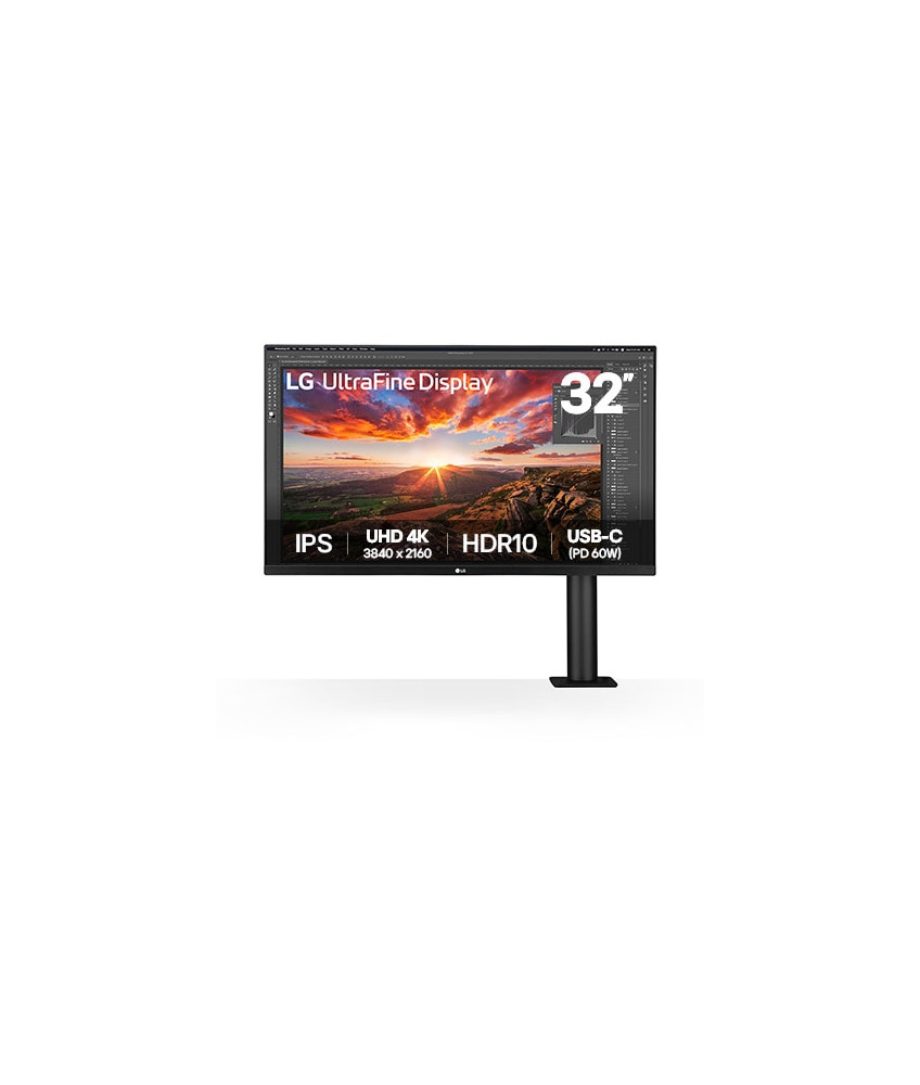 31,5 Zoll UHD 4K Ergo IPS-Monitor USB Typ-C
